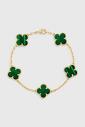 Golden Clover Charm Bracelet