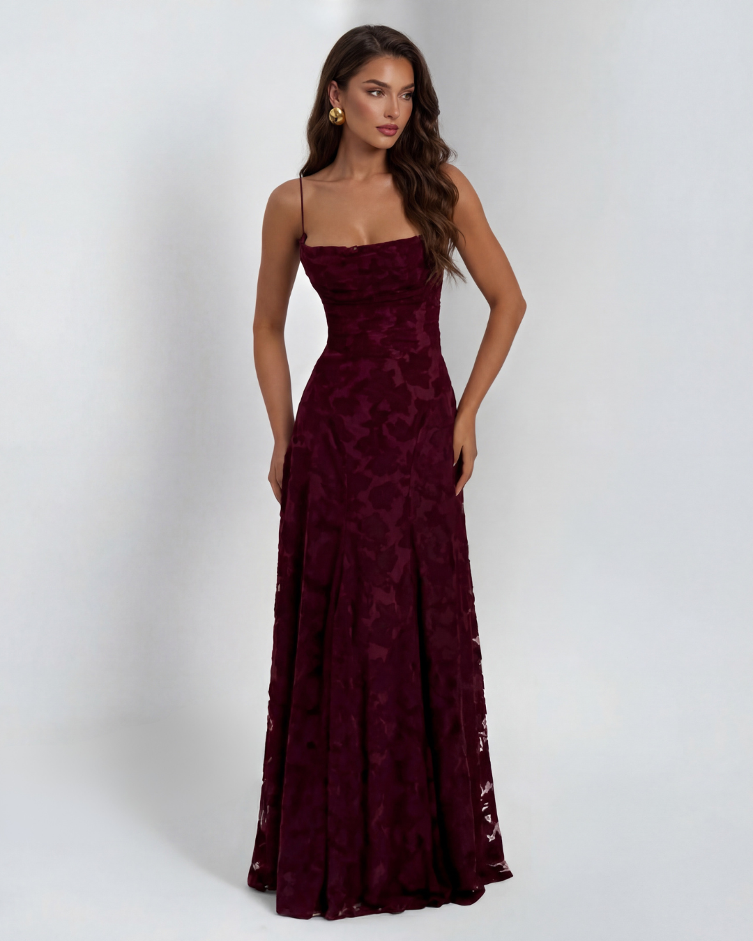 Sofia - Blush Floral Maxi Dress