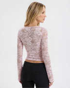 Mila - Sheer Lace Contour Top