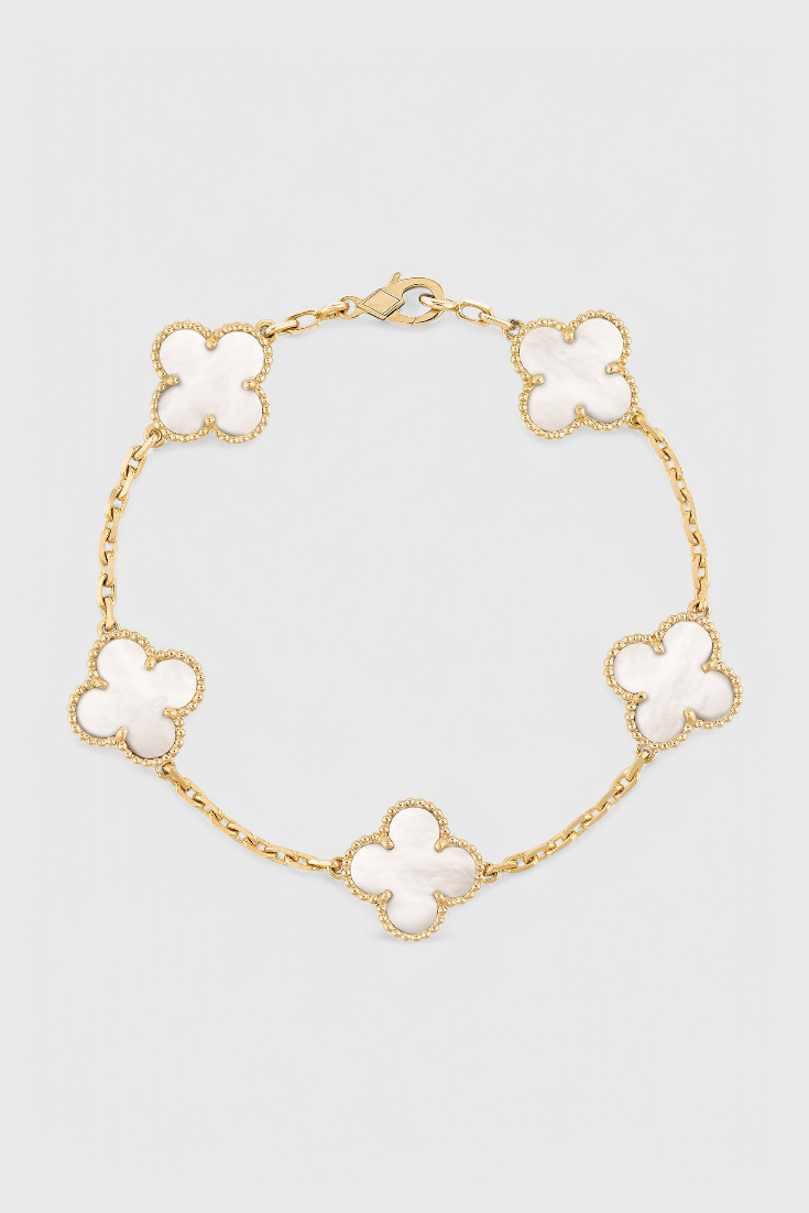 Golden Clover Charm Bracelet