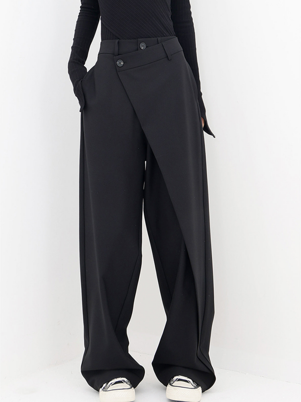 Abbie – High Waisted Wide Leg Trousers