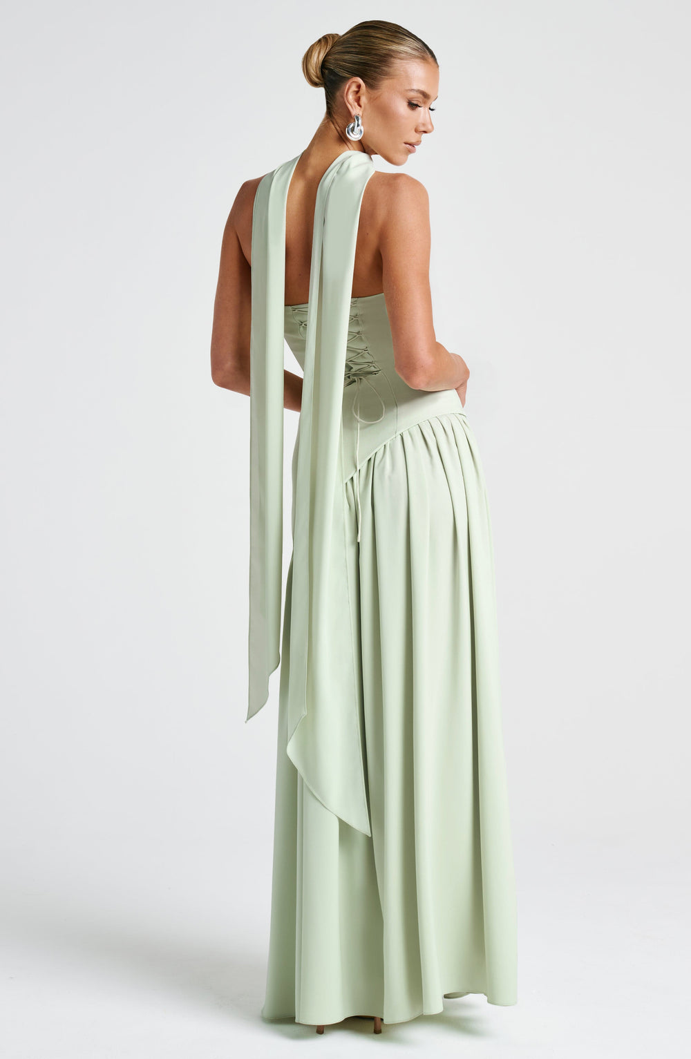 Aria – Sculpted Strapless Flow Maxi Dress