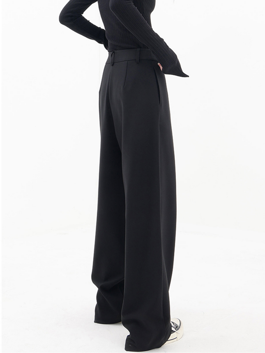 Abbie – High Waisted Wide Leg Trousers