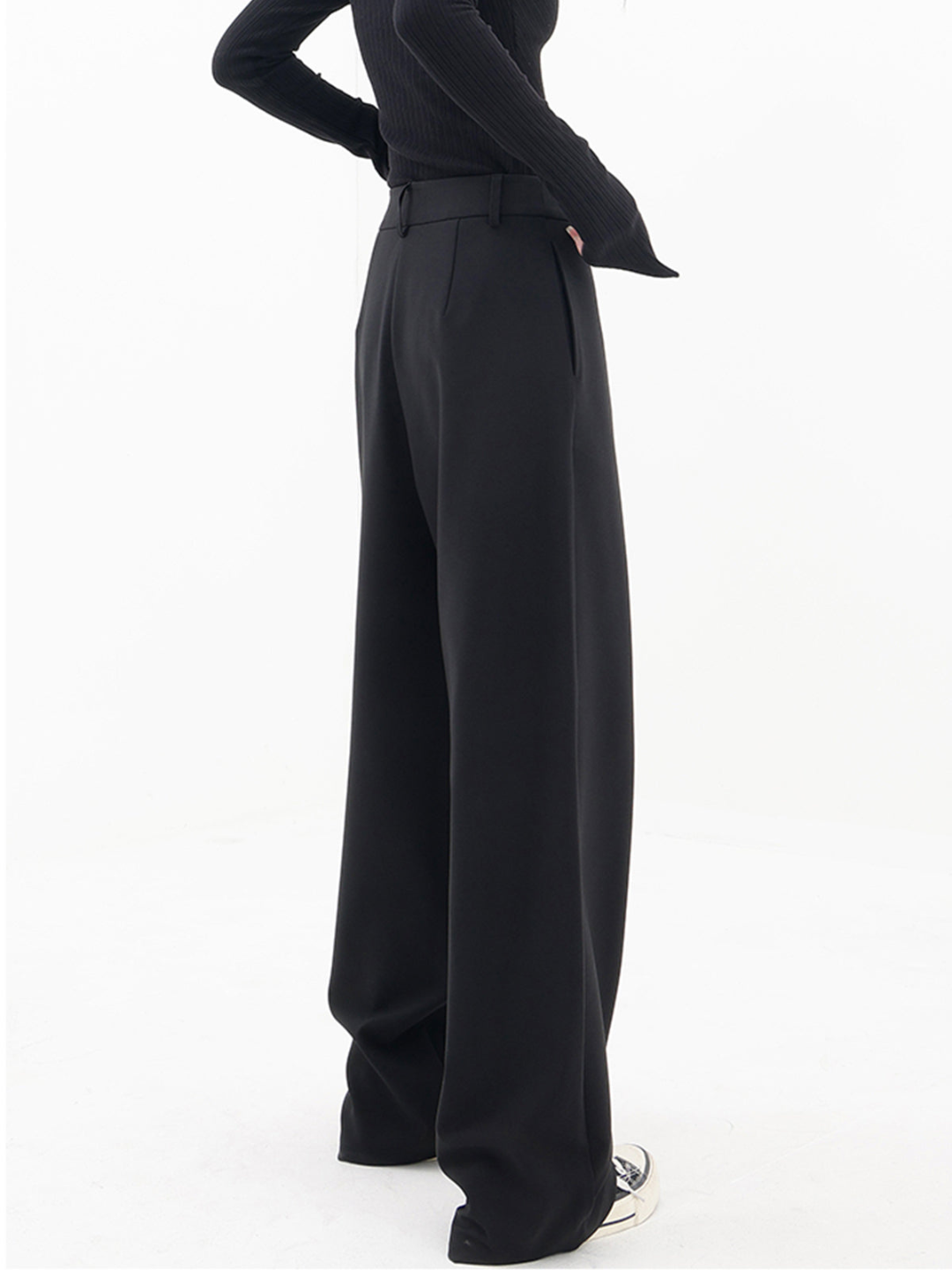 Abbie – High Waisted Wide Leg Trousers