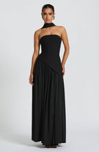 Aria – Sculpted Strapless Flow Maxi Dress