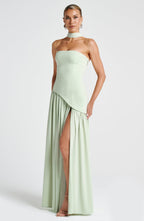 Aria – Sculpted Strapless Flow Maxi Dress