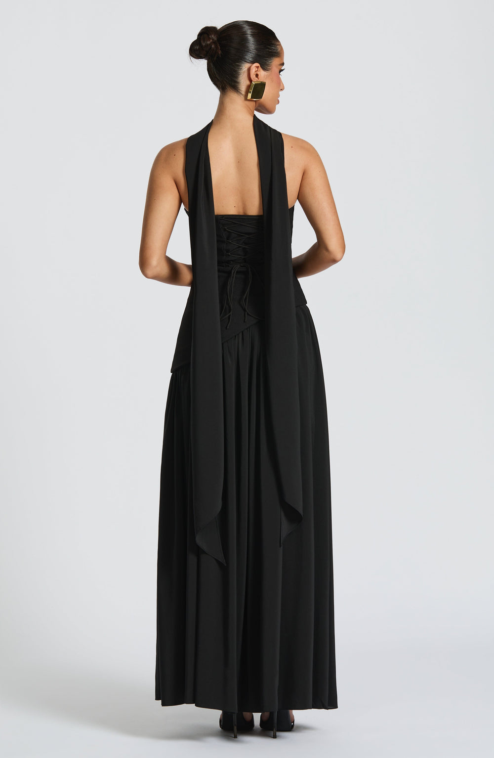 Aria – Sculpted Strapless Flow Maxi Dress