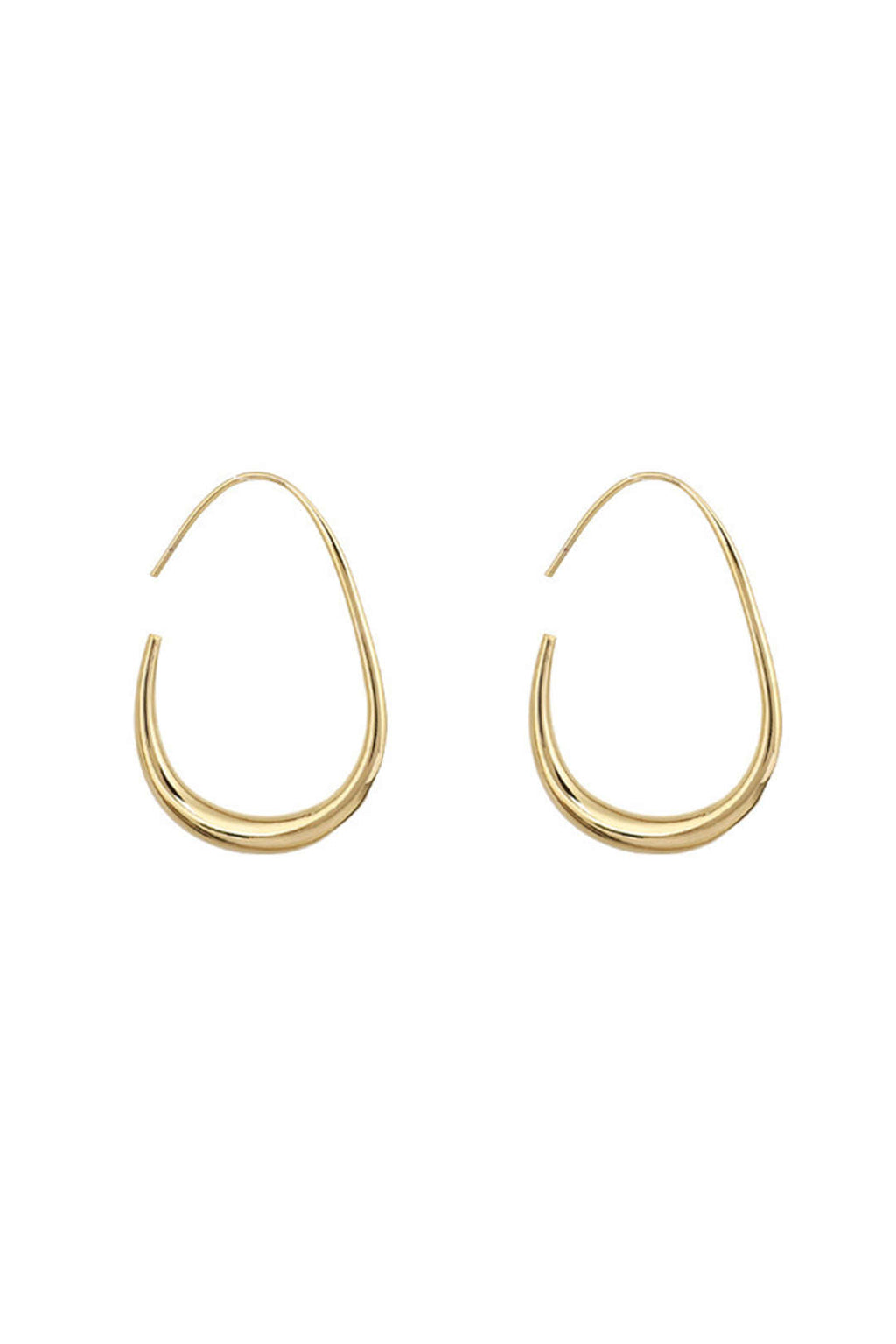 Pendientes Ovalados de Metal