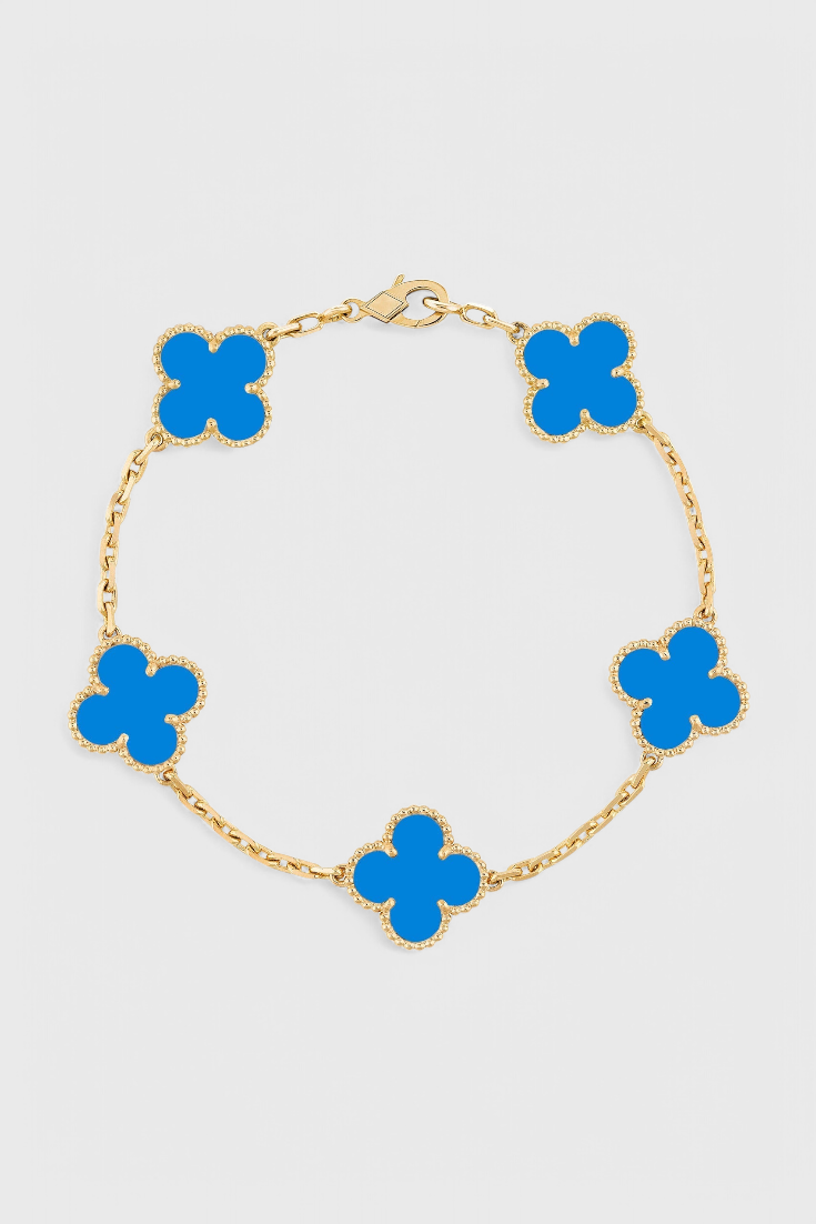 Golden Clover Charm Bracelet
