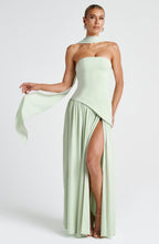 Aria – Sculpted Strapless Flow Maxi Dress
