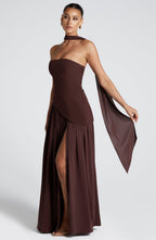 Aria – Sculpted Strapless Flow Maxi Dress