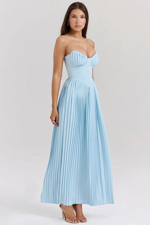 Aurora – Pleated Sculpt Maxi Dress