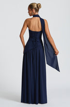 Aria – Sculpted Strapless Flow Maxi Dress