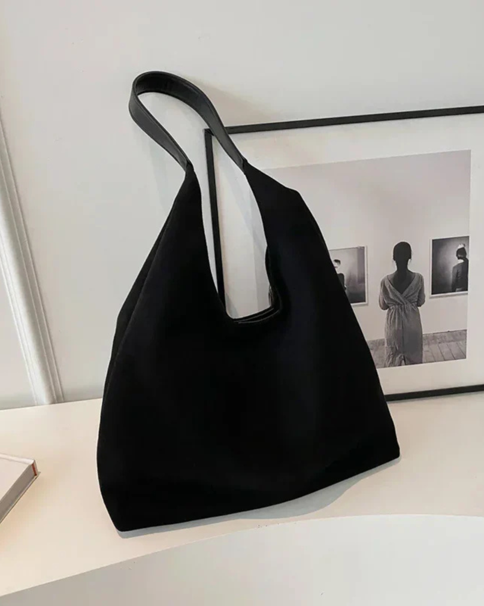 Luna's Textured Slouchy Wide Strap Shoulder Bag