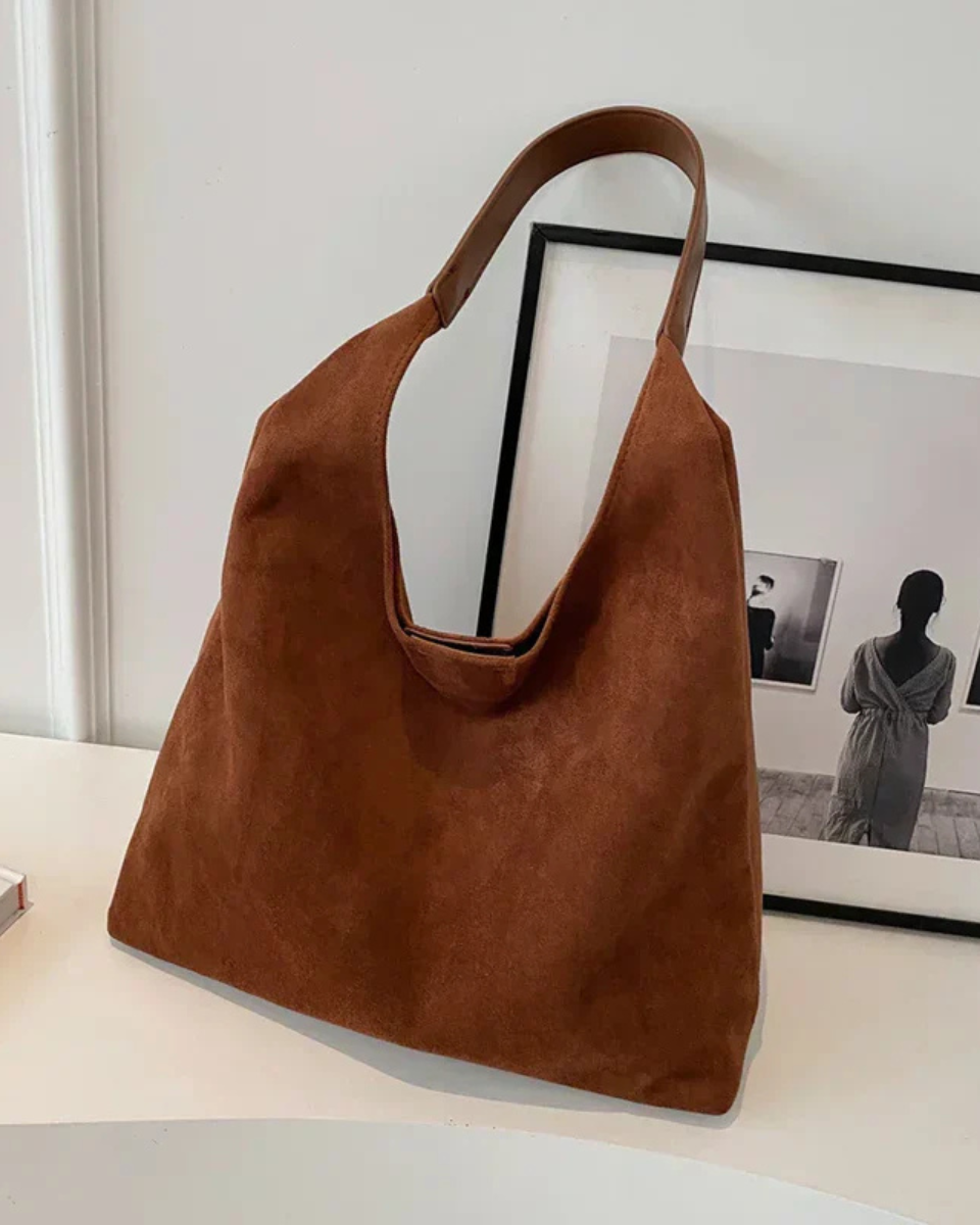Luna's Textured Slouchy Wide Strap Shoulder Bag