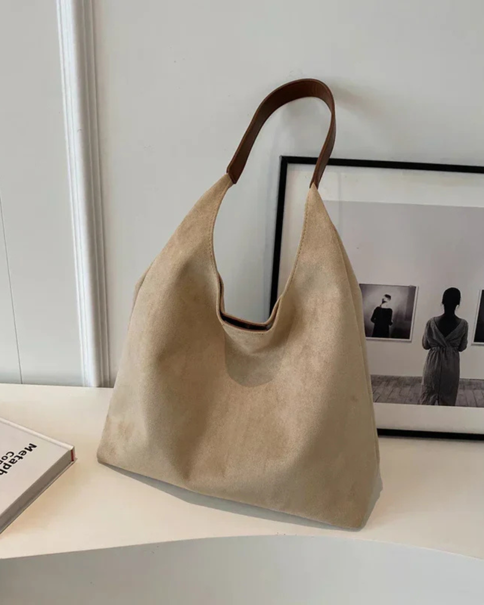 Luna's Textured Slouchy Wide Strap Shoulder Bag