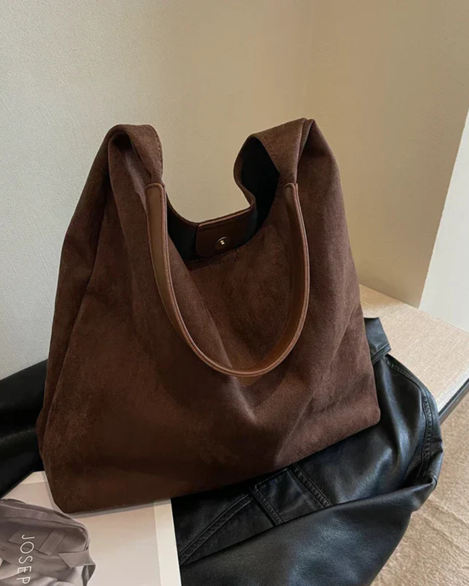 Luna's Textured Slouchy Wide Strap Shoulder Bag