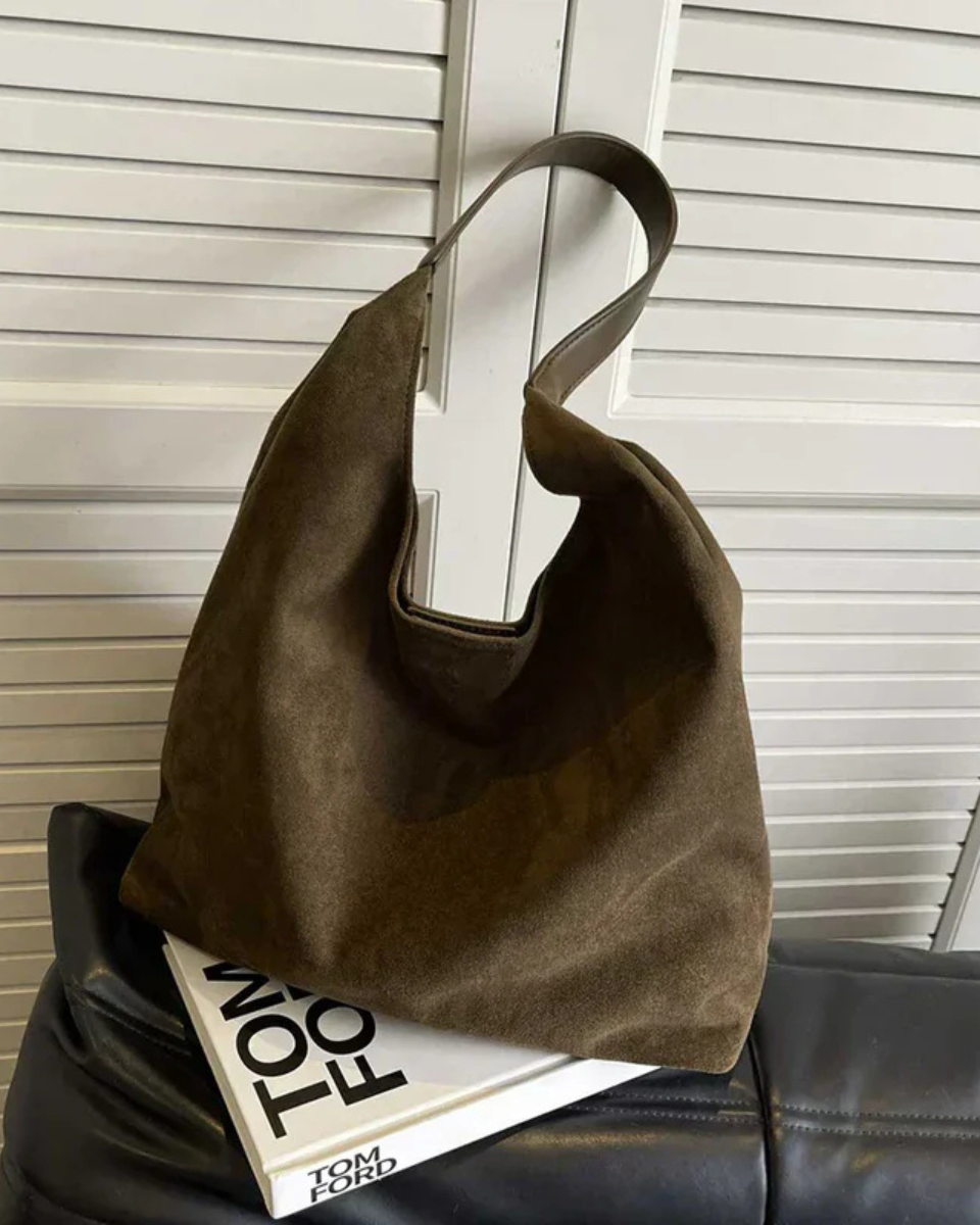 Luna's Textured Slouchy Wide Strap Shoulder Bag