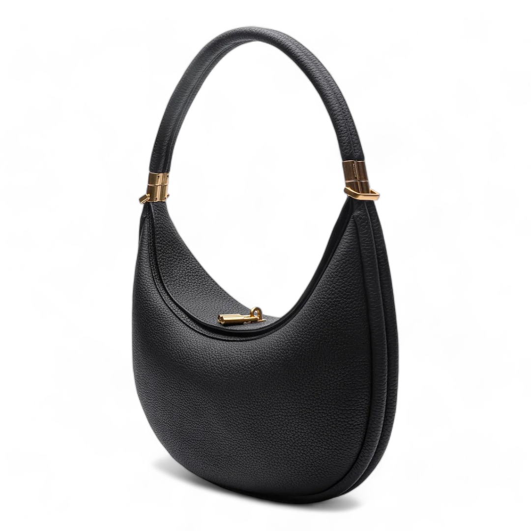 Luna's Stylish Crescent Leather Bag