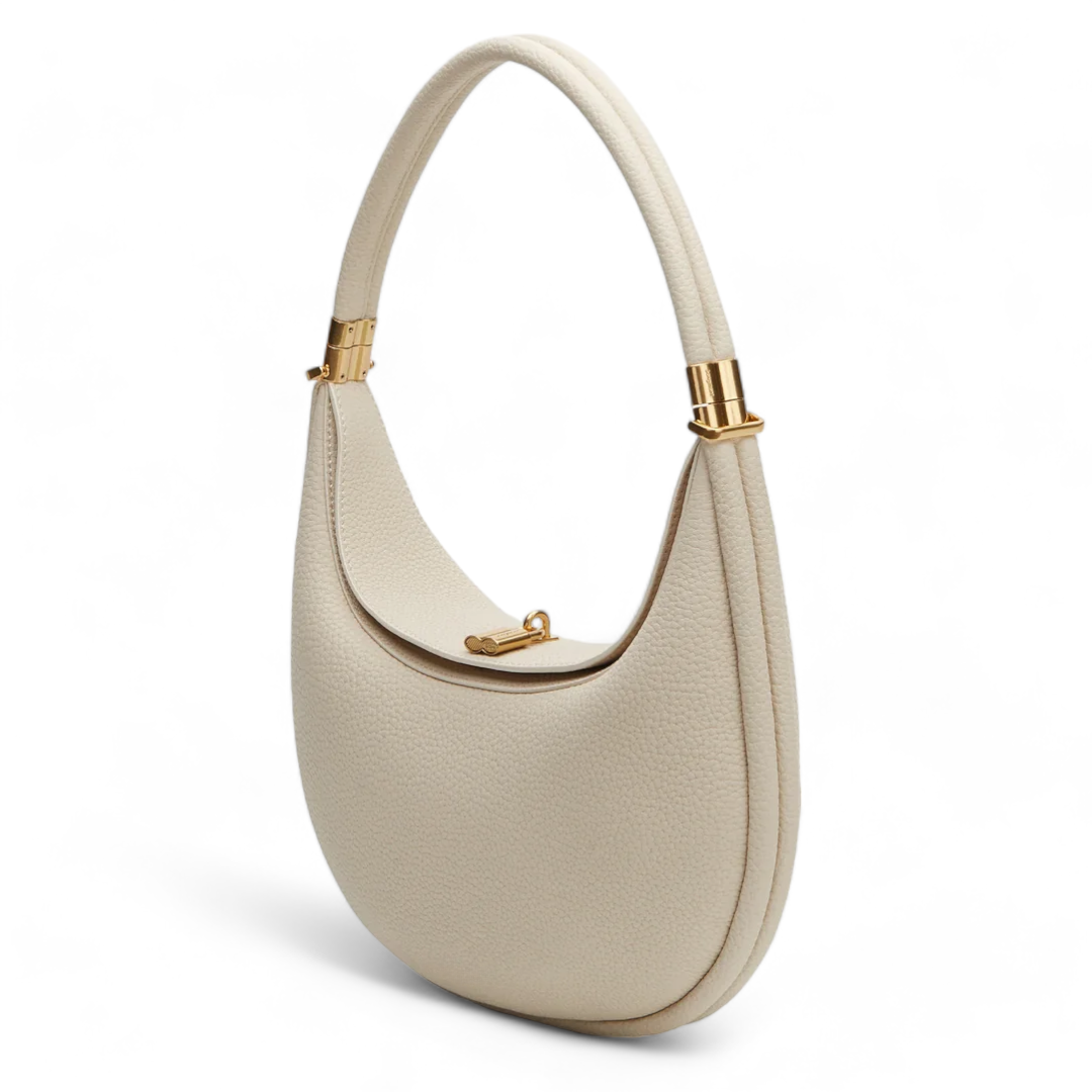 Luna's Stylish Crescent Leather Bag