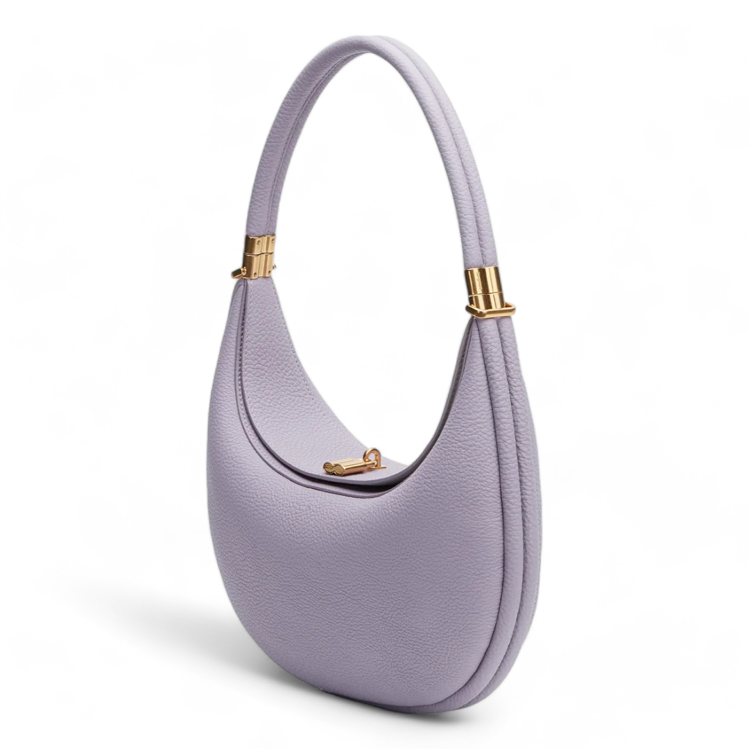Luna's Stylish Crescent Leather Bag