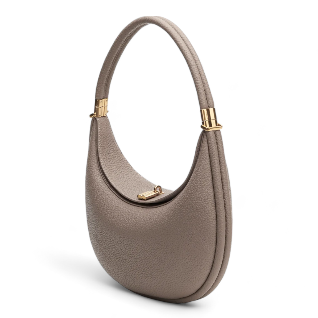 Luna's Stylish Crescent Leather Bag
