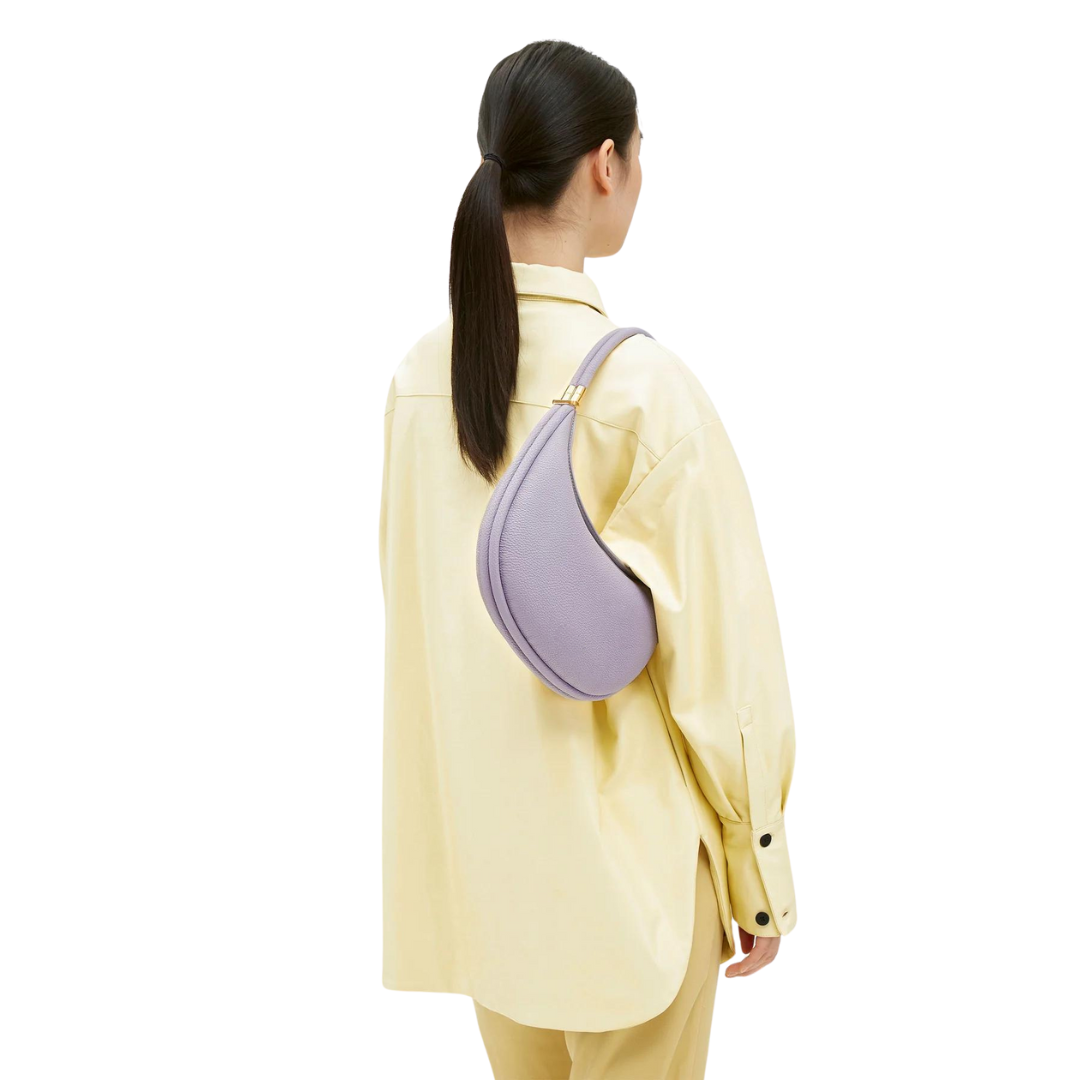 Luna's Stylish Crescent Leather Bag