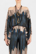 Alessia – Off Shoulder Printed Wide Leg Two Piece Set