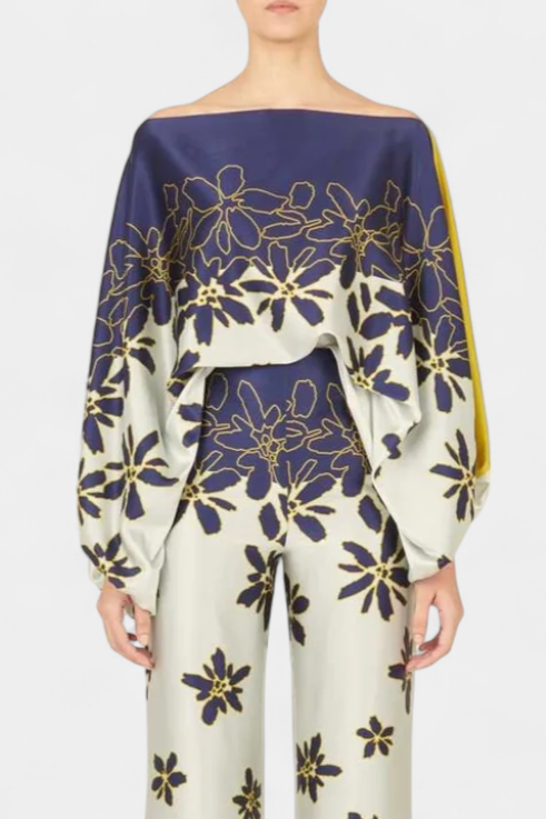 Aurora – Off Shoulder Printed Wide Leg Two Piece Set