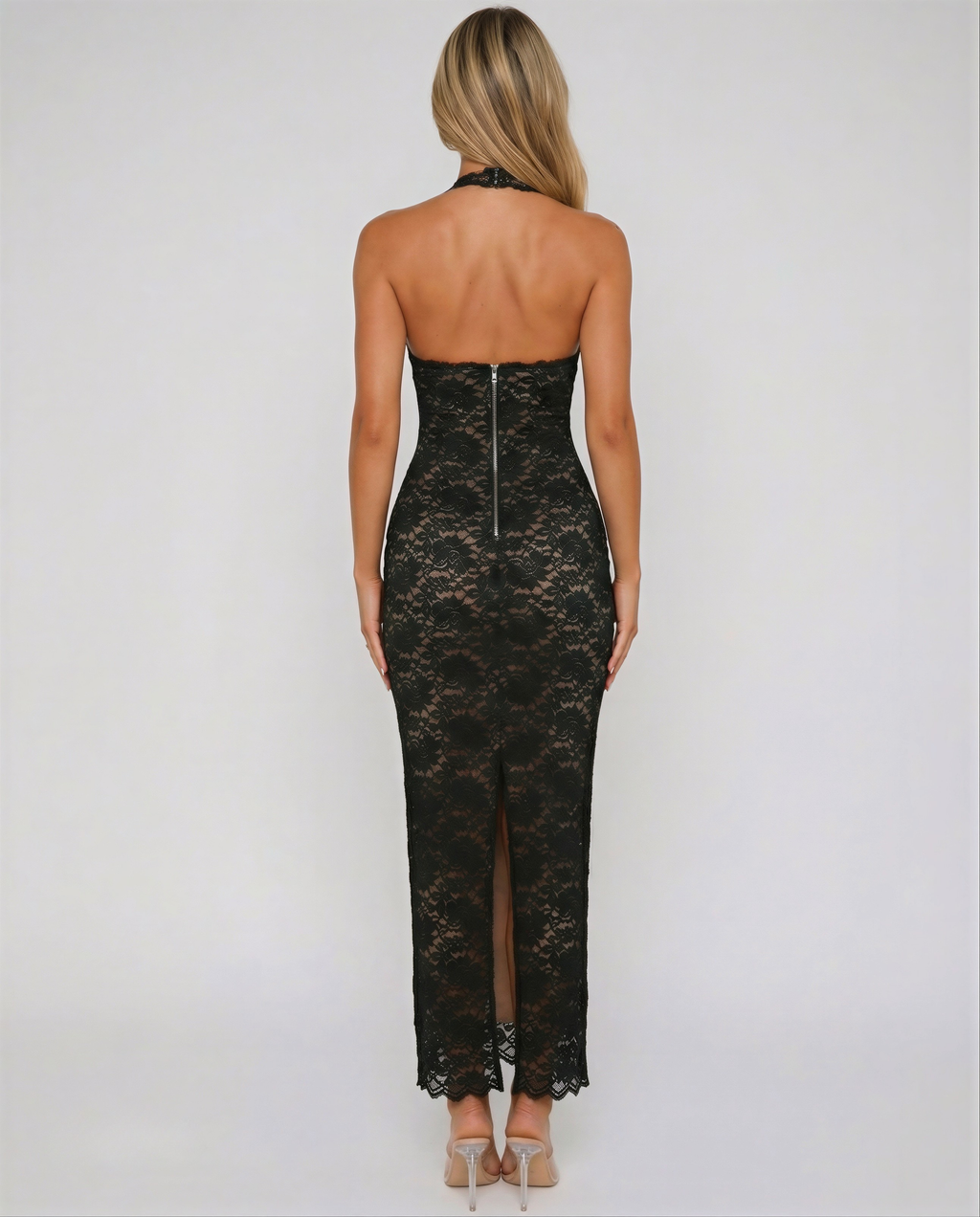 Ella - Black Lace Maxi Dress