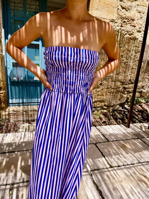 Abito a righe Blu e Rosa